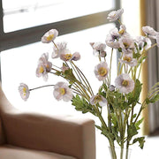 2 Bushes 33" Long Stem Silk Artificial Poppy Flower Sprays