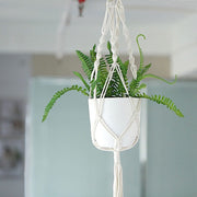 2 Cotton Ropes Macrame Indoor Pot Holders Planter Hanger - Ivory PLNT_HANG_COT_001_WHT