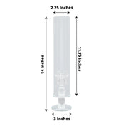 2 Crystal Glass Wedding Party Centerpieces Candle Holders - Clear