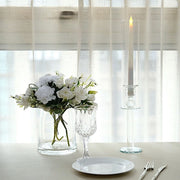 2 Crystal Glass Wedding Party Centerpieces Candle Holders - Clear