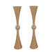 2 Crystal Trumpet Flower Vase Table Centerpieces - Gold PLST_VASE_B01_26_GOLD