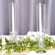 2 Crystal Wedding Party Centerpieces Candle Holders - Clear