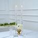 2 Crystal Wedding Party Centerpieces Candle Holders - Clear