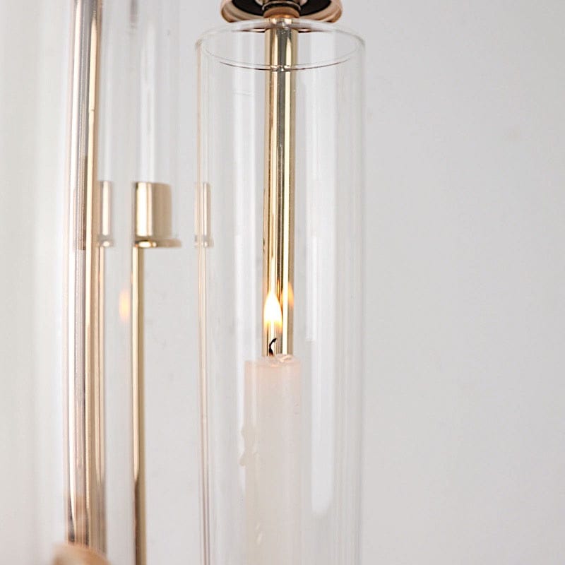 2 Cylinder Glass 10" Hurricane Candle Holder Shades - Clear CHDLR_CAND_030_GLASS