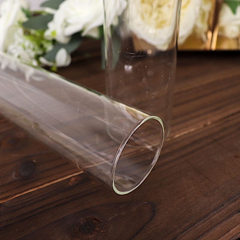2 Cylinder Glass 10" Hurricane Candle Holder Shades - Clear CHDLR_CAND_030_GLASS