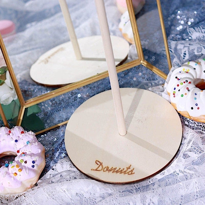 Donuts wooden stand