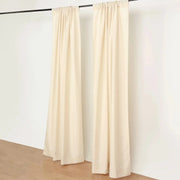 2 Drapery Panels 8 ft Polyester Backdrop Curtains with Rod Pockets