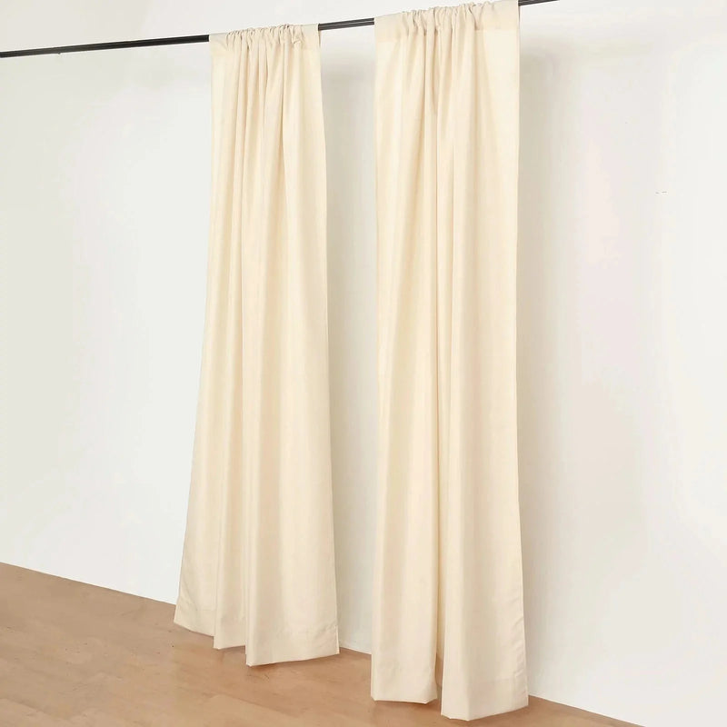 2 Drapery Panels 8 ft Polyester Backdrop Curtains with Rod Pockets
