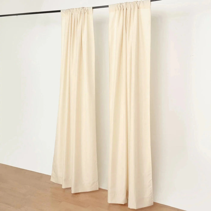2 Drapery Panels 8 ft Polyester Backdrop Curtains with Rod Pockets ...