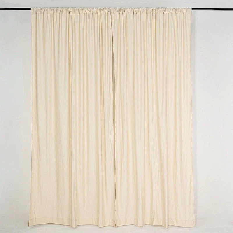 2 Drapery Panels 8 ft Polyester Backdrop Curtains with Rod Pockets