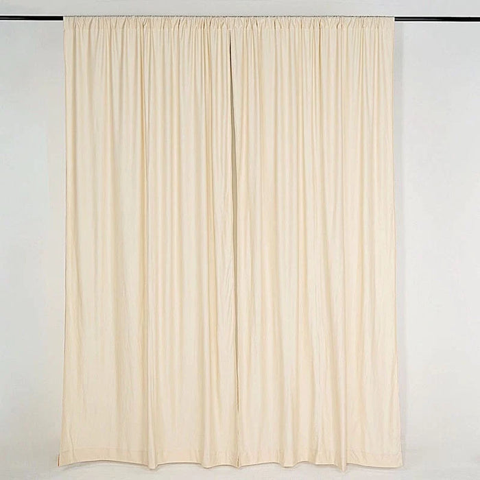 2 Rod Backdrop 2 Drapery Panels 8 ft Polyester Backdrop Curtains with Rod Pockets ...