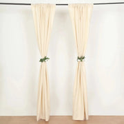 2 Drapery Panels 8 ft Polyester Backdrop Curtains with Rod Pockets