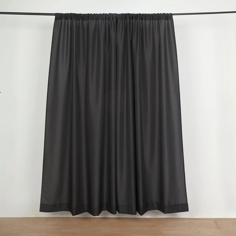 2 Drapery Panels 8 ft Polyester Backdrop Curtains with Rod Pockets