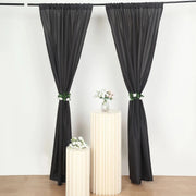 2 Drapery Panels 8 ft Polyester Backdrop Curtains with Rod Pockets