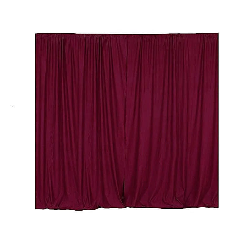 2 Drapery Panels 8 ft Polyester Backdrop Curtains with Rod Pockets