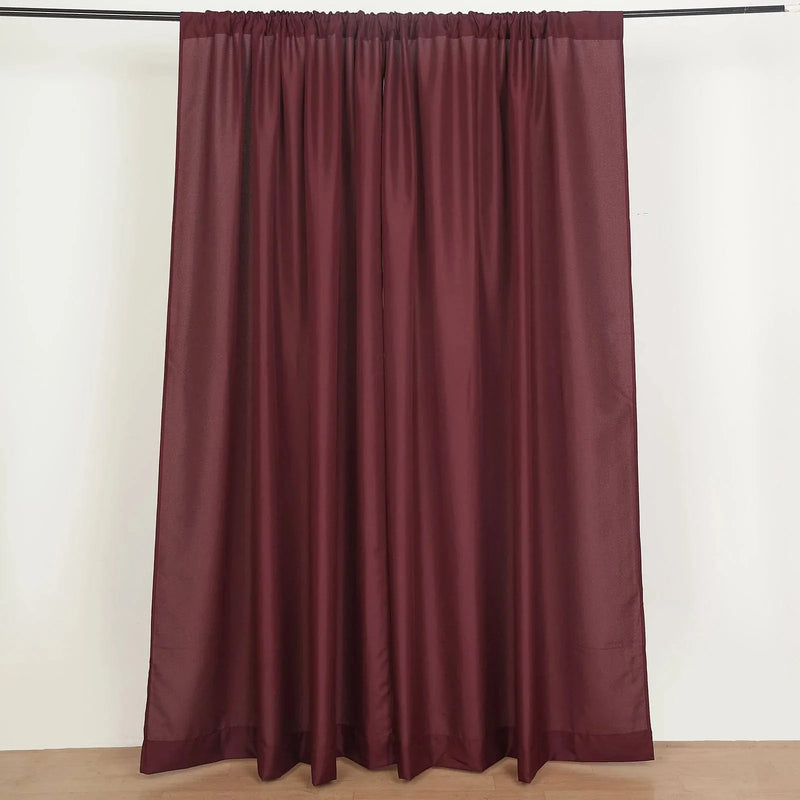 2 Drapery Panels 8 ft Polyester Backdrop Curtains with Rod Pockets