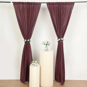 2 Drapery Panels 8 ft Polyester Backdrop Curtains with Rod Pockets
