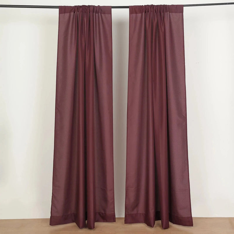 2 Drapery Panels 8 ft Polyester Backdrop Curtains with Rod Pockets