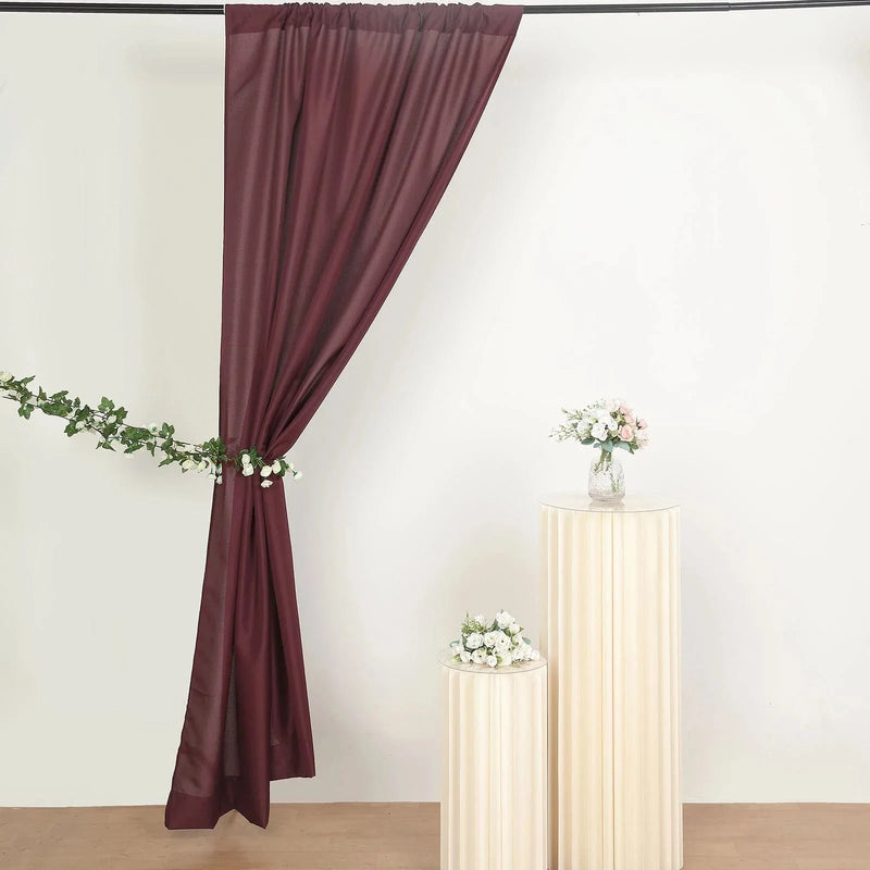 2 Drapery Panels 8 ft Polyester Backdrop Curtains with Rod Pockets
