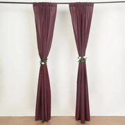 2 Drapery Panels 8 ft Polyester Backdrop Curtains with Rod Pockets