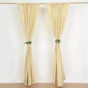 2 Drapery Panels 8 ft Polyester Backdrop Curtains with Rod Pockets
