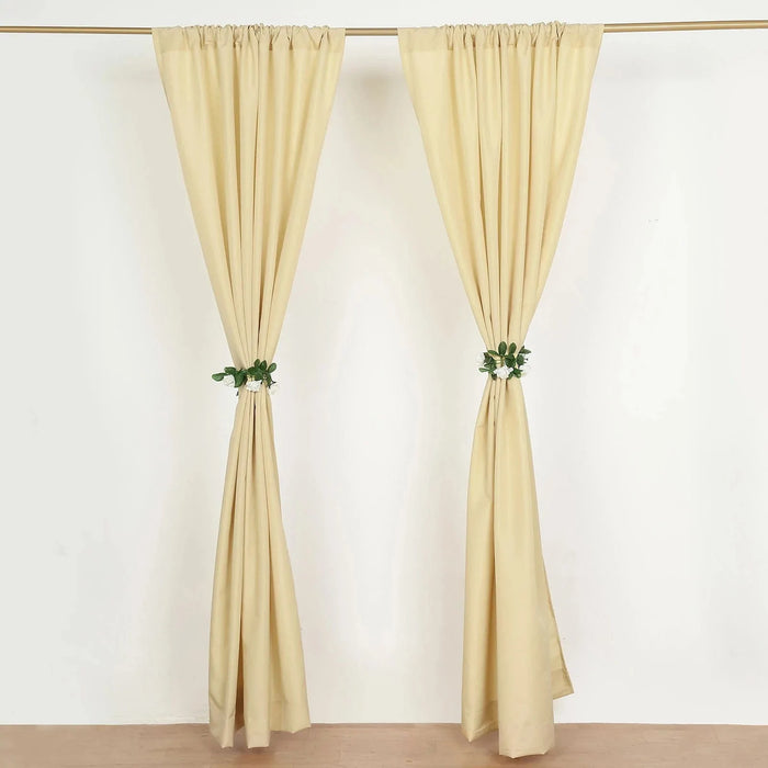 2 Drapery Panels 8 ft Polyester Backdrop Curtains with Rod Pockets ...