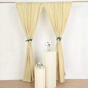 2 Drapery Panels 8 ft Polyester Backdrop Curtains with Rod Pockets