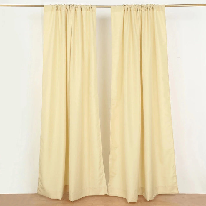2 Drapery Panels 8 ft Polyester Backdrop Curtains with Rod Pockets ...