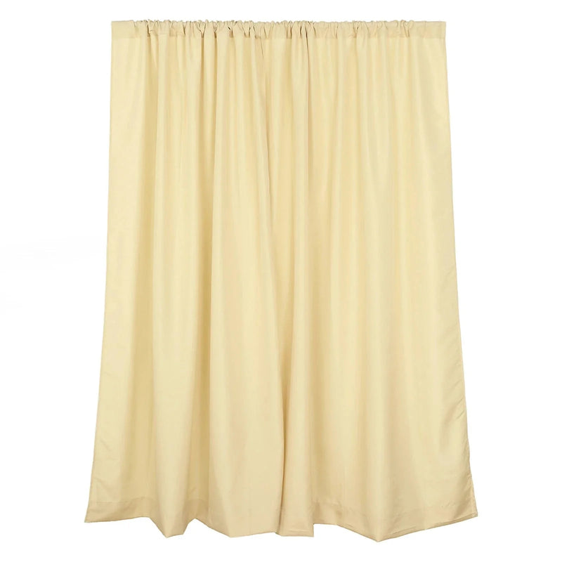 2 Drapery Panels 8 ft Polyester Backdrop Curtains with Rod Pockets