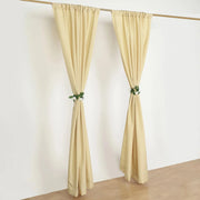2 Drapery Panels 8 ft Polyester Backdrop Curtains with Rod Pockets