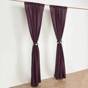 2 Drapery Panels 8 ft Polyester Backdrop Curtains with Rod Pockets