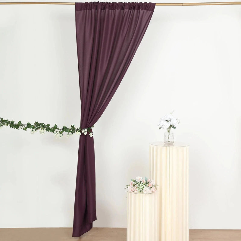 2 Drapery Panels 8 ft Polyester Backdrop Curtains with Rod Pockets