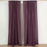 2 Drapery Panels 8 ft Polyester Backdrop Curtains with Rod Pockets