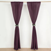 2 Drapery Panels 8 ft Polyester Backdrop Curtains with Rod Pockets