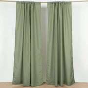 2 Drapery Panels 8 ft Polyester Backdrop Curtains with Rod Pockets