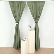 2 Drapery Panels 8 ft Polyester Backdrop Curtains with Rod Pockets