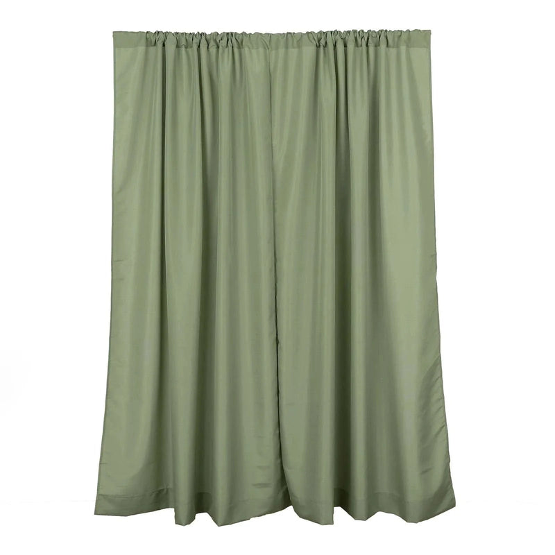 2 Drapery Panels 8 ft Polyester Backdrop Curtains with Rod Pockets
