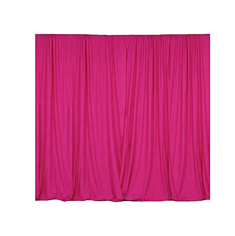 2 Drapery Panels 8 ft Polyester Backdrop Curtains with Rod Pockets