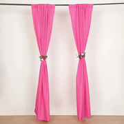 2 Drapery Panels 8 ft Polyester Backdrop Curtains with Rod Pockets