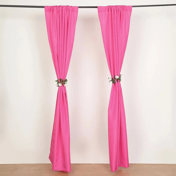 2 Drapery Panels 8 ft Polyester Backdrop Curtains with Rod Pockets ...