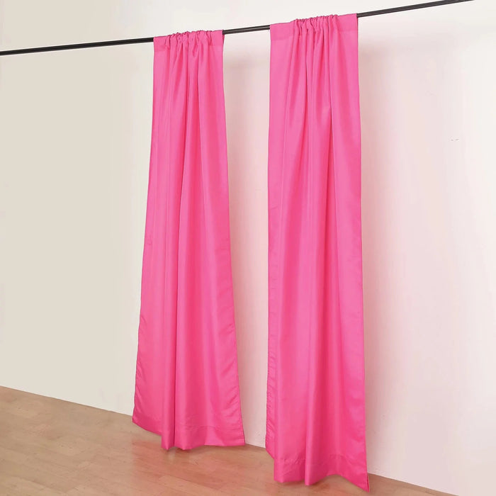 2 Drapery Panels 8 ft Polyester Backdrop Curtains with Rod Pockets ...