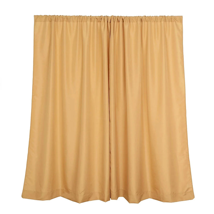 2 Drapery Panels 8 ft Polyester Backdrop Curtains with Rod Pockets ...