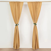 2 Drapery Panels 8 ft Polyester Backdrop Curtains with Rod Pockets