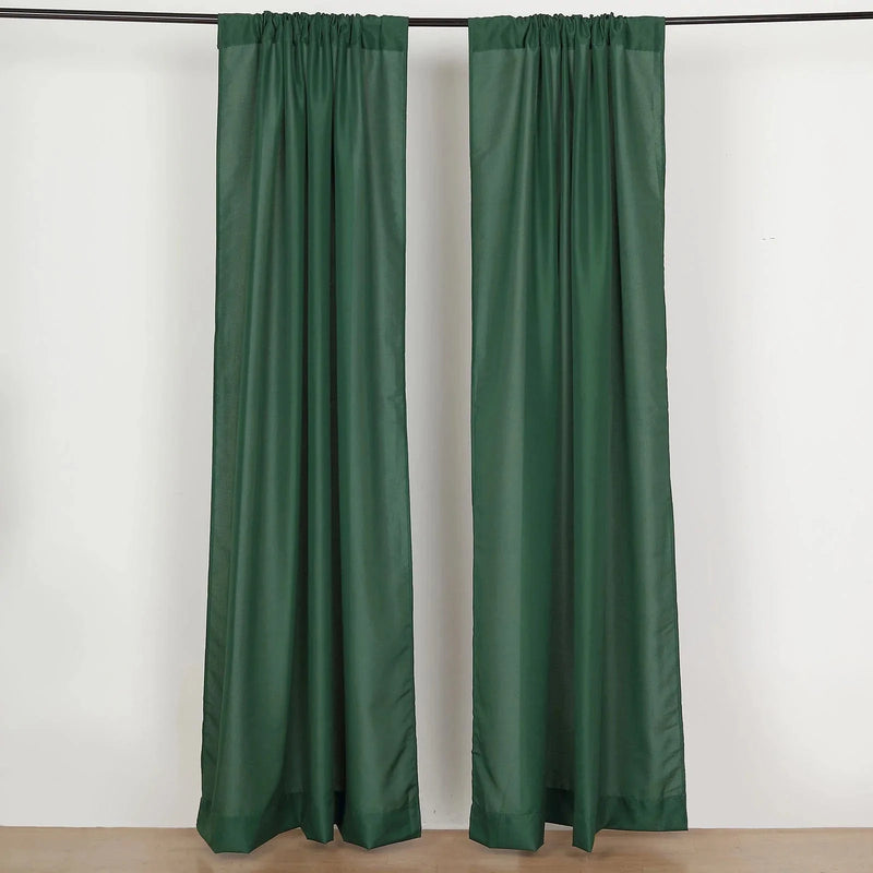2 Drapery Panels 8 ft Polyester Backdrop Curtains with Rod Pockets