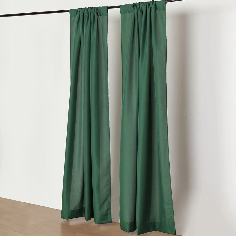 2 Drapery Panels 8 ft Polyester Backdrop Curtains with Rod Pockets