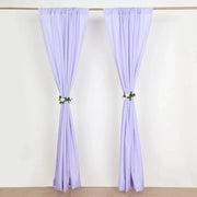 2 Drapery Panels 8 ft Polyester Backdrop Curtains with Rod Pockets