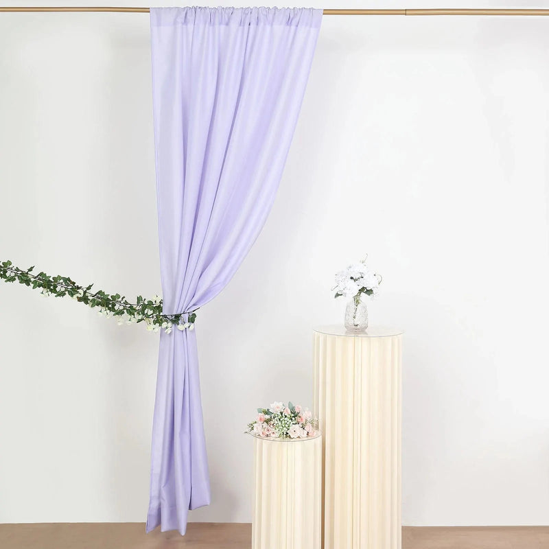 2 Drapery Panels 8 ft Polyester Backdrop Curtains with Rod Pockets