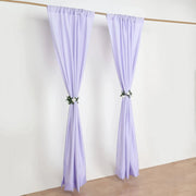 2 Drapery Panels 8 ft Polyester Backdrop Curtains with Rod Pockets