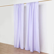 2 Drapery Panels 8 ft Polyester Backdrop Curtains with Rod Pockets
