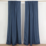 2 Drapery Panels 8 ft Polyester Backdrop Curtains with Rod Pockets